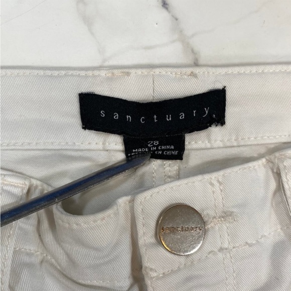 Sanctuary White Peace Chino Pants 28" Inseam. - Picture 5 of 6